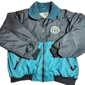 Vintage Wear Guard Jacket‎ XL Teal Color Block Fleece Lined 3 Season hiking